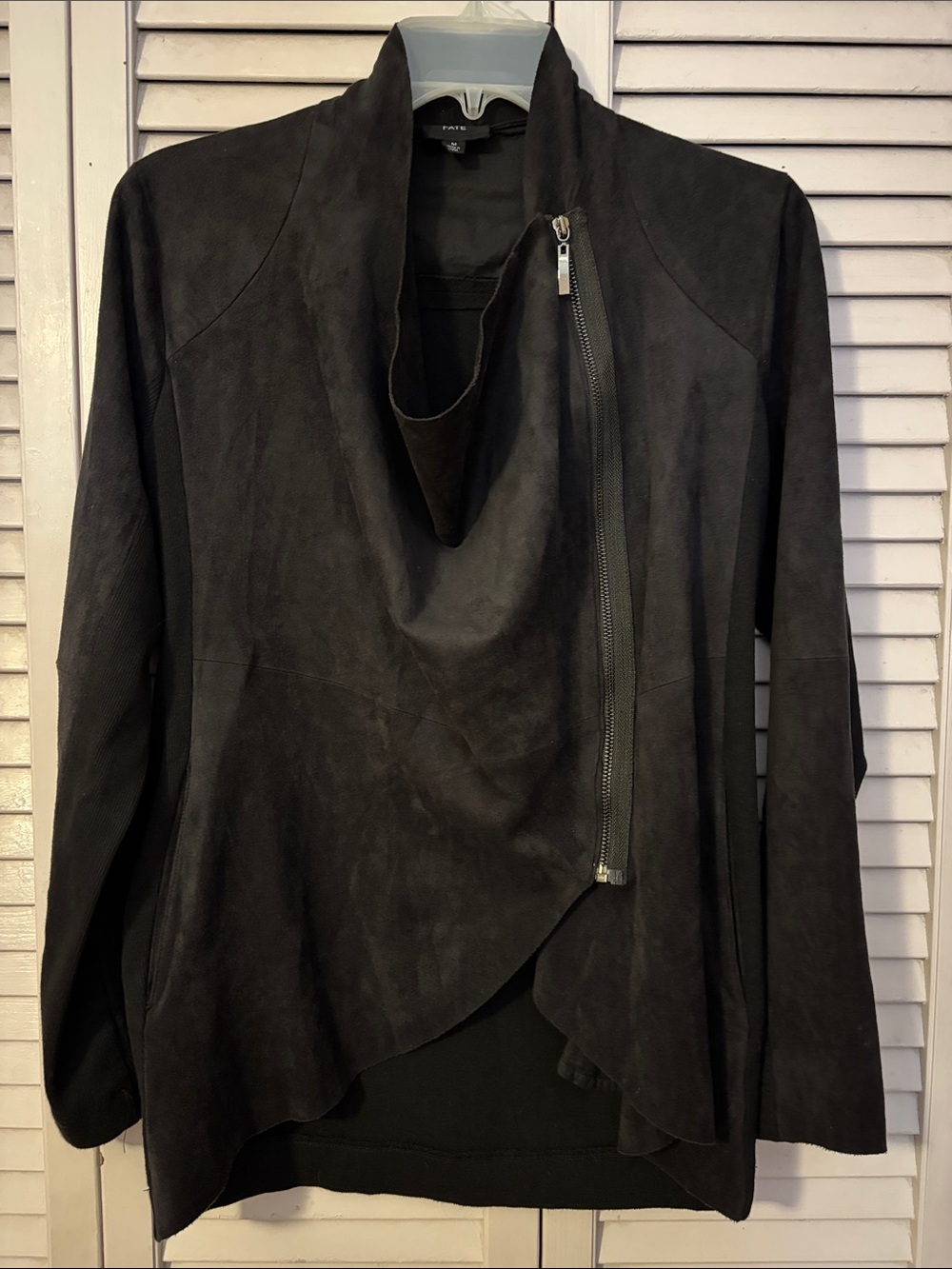 Fate Draped Suede Jacket